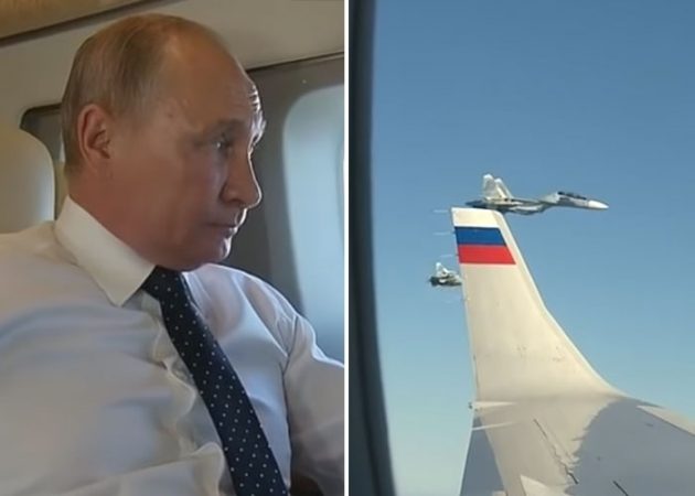 Putin’i Suriye Semalarında Böyle Korudular (Video)